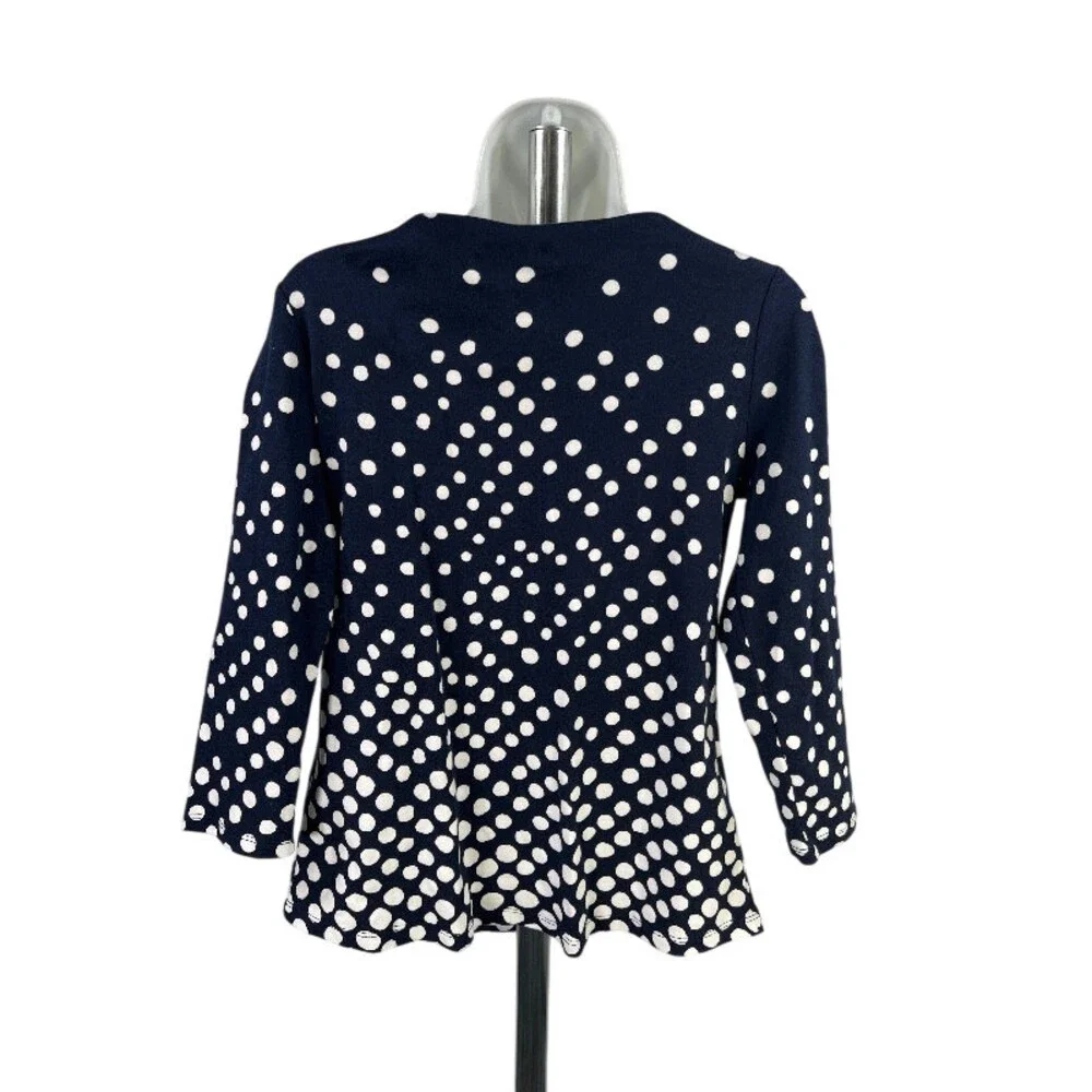 Charter Club Women's Blue 3/4 Sleeve T-Shirt - S - Picture 2 of 3